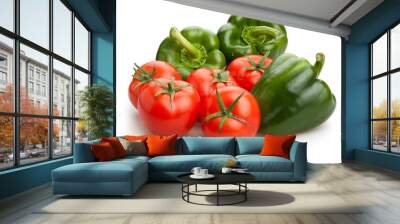 green bell pepper and tomato Wall mural