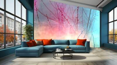 Psychic waves of light in nature, spirituality and religious belief, inner dimension, personal growth, holy spirit  Wall mural