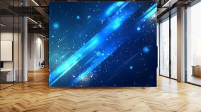 Abstract blue light and shade creative background. Vector illustration.  Wall mural