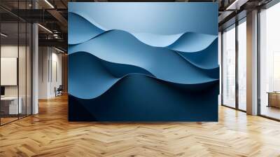 Abstract blue light and shade creative background. Vector illustration.  Wall mural