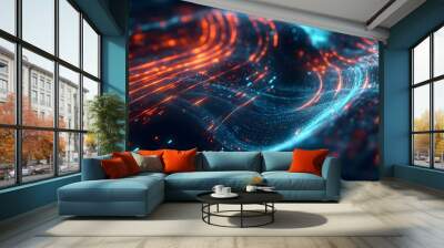 Abstract futuristic background.  Wall mural