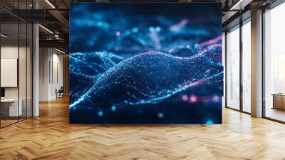 Abstract technology big data background concept. Wall mural