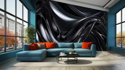 Black abstract background design.  Wall mural