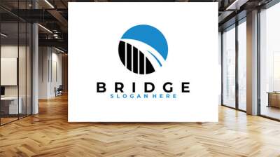 bridge logo icon vector isolated Wall mural