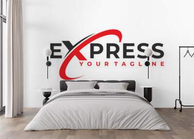 express delivery logo vector design template Wall mural