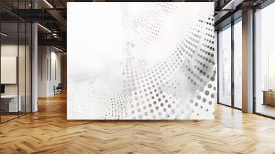 Modern halftone white and grey background. Design decoration concept for web layout, poster, banner.  Wall mural