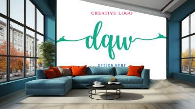 DQW lettering logo is simple, easy to understand and authoritative Wall mural