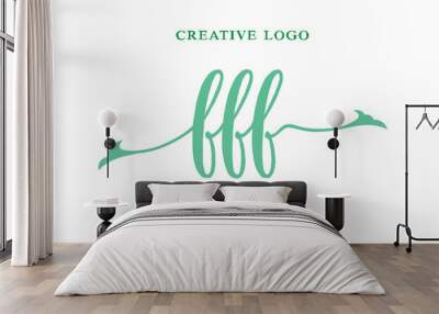 FFF lettering logo is simple, easy to understand and authoritative Wall mural