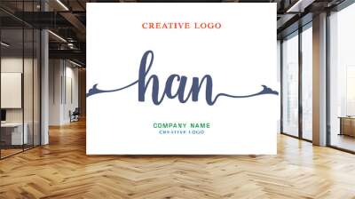 HAN lettering logo is simple, easy to understand and authoritative Wall mural