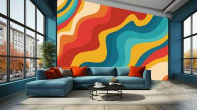 Abstract trendy liquid background design. Retro 80s and fluid pattern for copy space frame design and wallpaper Wall mural