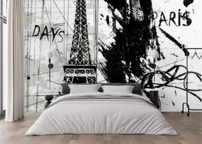 eiffel poster Wall mural