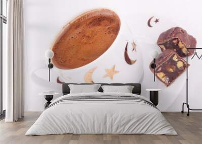 turkish coffee and turkish delight with chocolate Wall mural