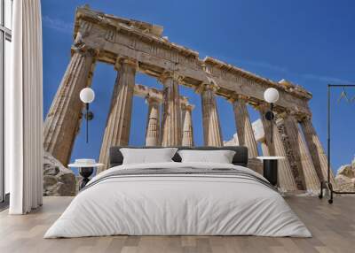 The Parthenon is a temple on the Athenian Acropolis, in Athens, Greece, dedicated to the goddess Athena, whom the people of Athens considered their patron. Wall mural