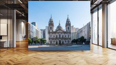 Rio de Janeiro, Brazil, June 2018 - view of Igreja da Candelária, a famous catholic church at Rio de Janeiro downtown Wall mural