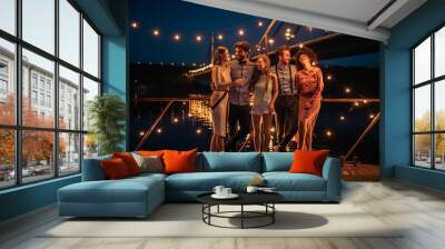 Hanging out in the summer nights Wall mural