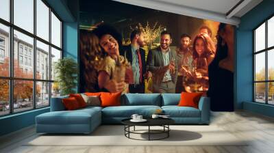 Partying the night away Wall mural