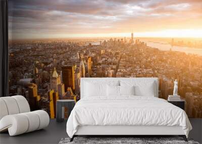 Sunset over Manhattan Wall mural