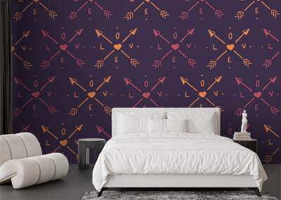 love pattern d Wall mural