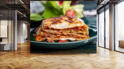 lasagna on a plate Wall mural