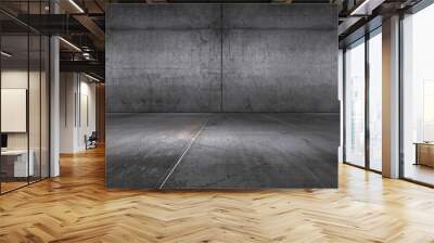 Dark Floor Background Concrete Wall Empty Stage Backdrop for Product Placement and Presentation Wall mural