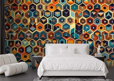 Abstract Pattern, playing with the idea of optical illusions  Wall mural