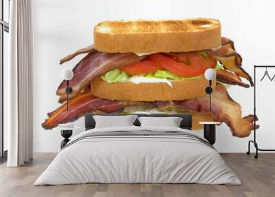 BLT sandwich on a white background Wall mural