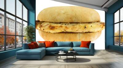 Microwaved grilled chicken breast sandwich Wall mural