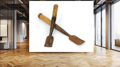 two log peeling tools Wall mural