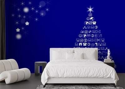 cyber christmas ii Wall mural