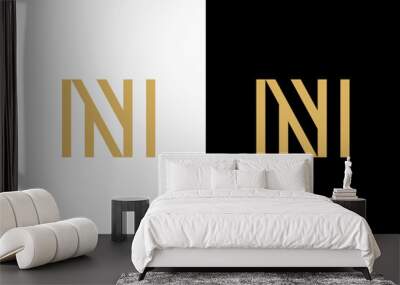 initial letter modern line n logo vector premium design Wall mural