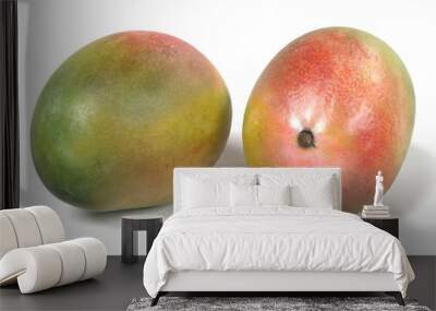 realistic 3d render of mango on white backround Wall mural