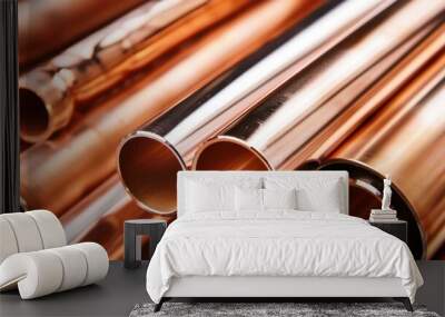 Copper: Valued for its exceptional electrical and thermal conductivity, copper is widely used in electrical wiring, plumbing, and roofing systems.
 Wall mural