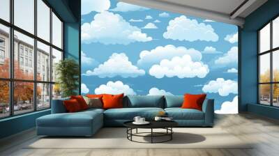 cute cloud seanless pattern Wall mural