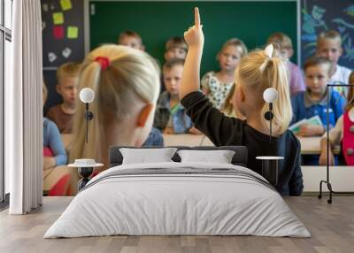 Children from primary school. Wall mural