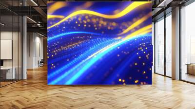 Abstract light blur and bokeh effect background. Vector design with defocused sunlight, sparkling lights, and glittering glow, ideal for festival or celebration background templates. Wall mural