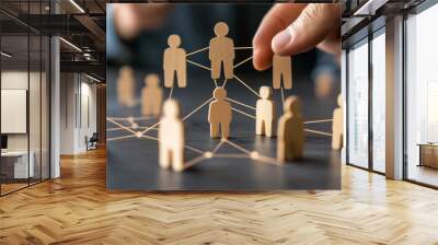 Finding and hiring the right people for a company. This involves managing employees, recruiting new ones, and sometimes using specialized search firms to find top talent. Wall mural