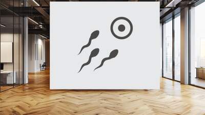 Sperm icon isolated sign symbol and flat style for app, web and digital design. Vector illustration. Wall mural