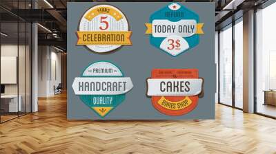 Vector labels set Wall mural