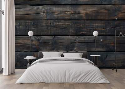 Weathered dark wooden wall background, rustic and vintage, deep tones. Suitable Holidays: Halloween, Thanksgiving Wall mural