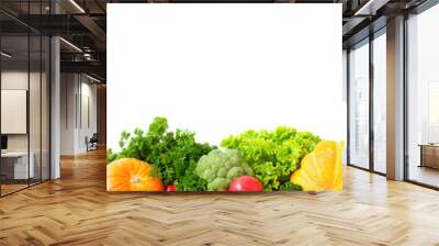 Group of fresh vegetables and fruits. Wall mural