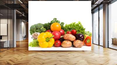 vegetables isolated on a white background Wall mural