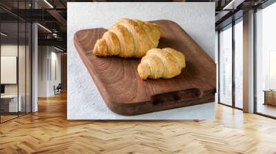 bread 2 kind : have yeast bread like pasties, buns, rye pretzel sourdough croissant tortilla and and no yeast of cereal bakery is leavened on old wooden background. Wall mural