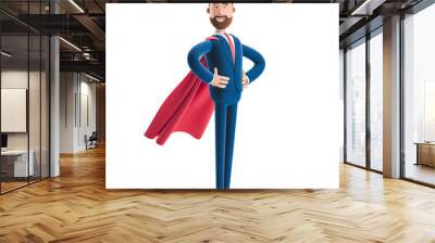 3d illustration.Businessman Billy clothed like a superhero. Wall mural