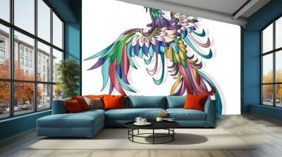 Vector illustration of phenix isolated on white background Wall mural