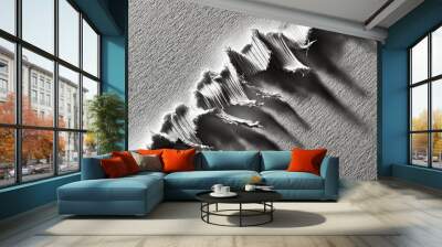 a bright paper-torn background Wall mural