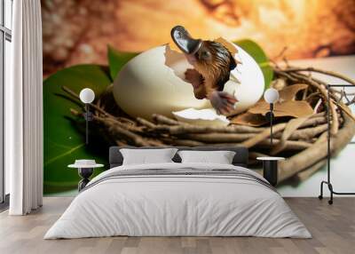 a platypus in an egg Wall mural