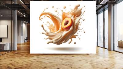 Peach Milk Splash Wall mural