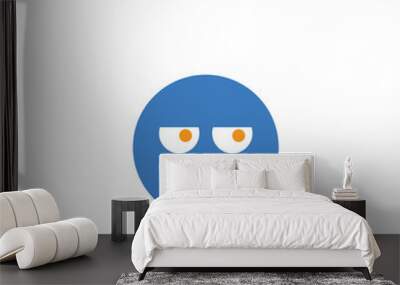 two colored Bo emoji concept vector icon. 2 color Bo emoji vector illustration. isolated blue and orange eps icon on white background. Wall mural