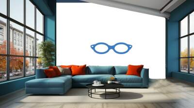 two colored Glasses concept vector icon. 2 color Glasses vector illustration. isolated blue and orange eps icon on white background. Wall mural