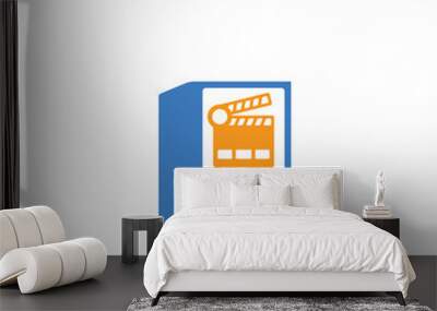 two colored Scenario concept vector icon. 2 color Scenario vector illustration. isolated blue and orange eps icon on white background. Wall mural